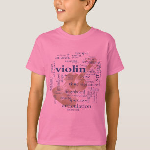 バイオリンの単語 Tシャツ