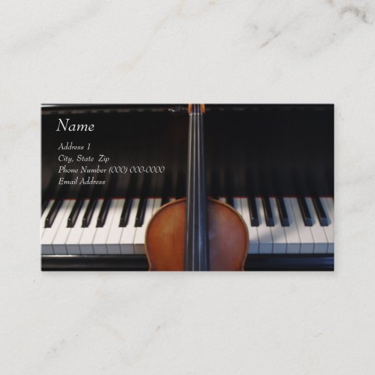 バイオリンの場所のためのバイオリンのビオラの名刺 名刺 (正面)