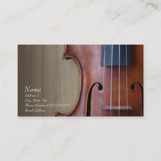 バイオリンの場所のためのバイオリンのビオラの名刺 名刺 (正面)