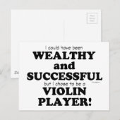 バイオリンの富裕層と成功 ポストカード (正面/裏面)