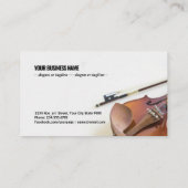 バイオリンの弦を閉じ、弓を白く付ける 名刺 (裏面)