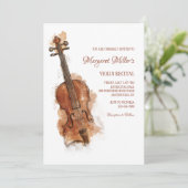 バイオリンの後頭部 招待状 (スタンド正面)