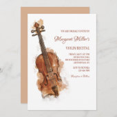 バイオリンの後頭部 招待状 (正面/裏面)