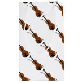 バイオリンの恋人、クラシック音楽のひもの楽器 スモールペーパーバッグ (裏面)