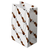 バイオリンの恋人、クラシック音楽のひもの楽器 スモールペーパーバッグ (裏面アングル)