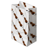 バイオリンの恋人、クラシック音楽のひもの楽器 スモールペーパーバッグ (正面アングル)