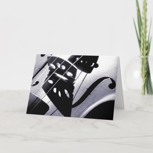 バイオリンの挨拶状 カード (正面)