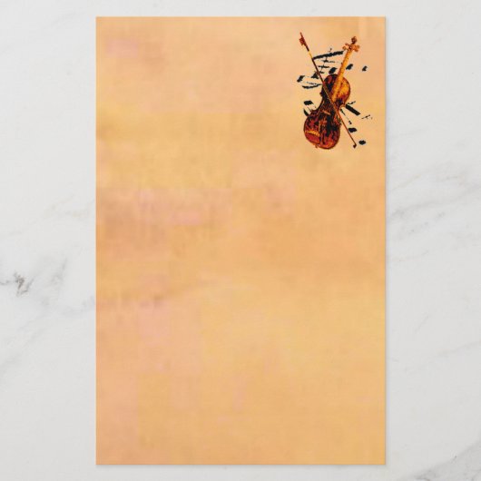 バイオリンの文房具 便箋 (正面)