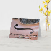 バイオリンの検査 カード (黄色い花)