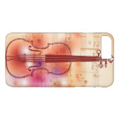 バイオリンの水彩画の背景で引くこと Case-Mate iPhoneケース (裏面(横))