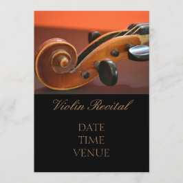 バイオリンの演奏会のエレガントでスタイリッシュな性能 招待状