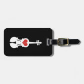 バイオリンの箱はあなた自身の名前をラベル加えます ラゲッジタグ (正面横)