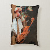 バイオリンの芸術を持つ静かな素晴らし生活 アクセントクッション (裏面(縦))