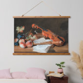 バイオリンの芸術を持つ静かな素晴らし生活 吊り下げ型タペストリー (寝室)