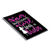 バイオリンの贈り物で女の子を決して過小評価しなクールい ノートブック (右側)