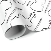 バイオリンの輪郭 ラッピングペーパー (ロールコーナー)