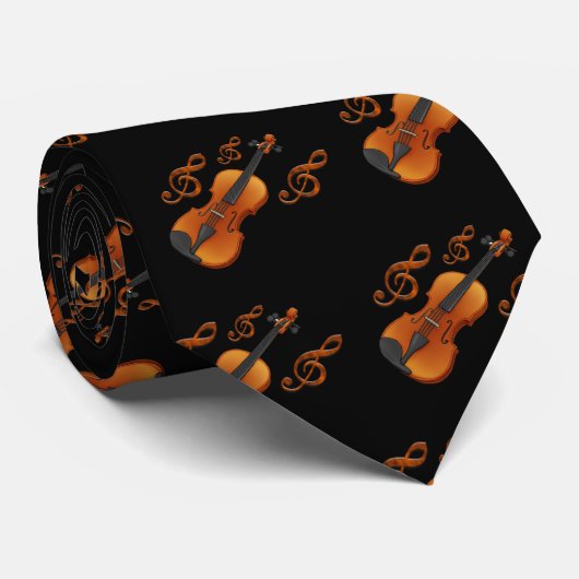 バイオリンの鍵 ネクタイ (ロール)