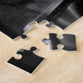 バイオリンの静物画のB&Wイメージ ジグソーパズル (側面)