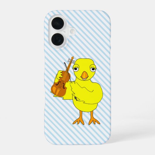 バイオリンひよこ iPhone 16ケース (裏面)