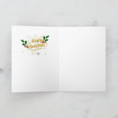 バイオリンを弾くクリスマスの天使 カード (内部)