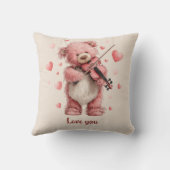 バイオリンを弾くテディベア クッション (裏面)