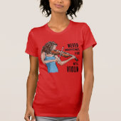 バイオリンを弾く女の子Tシャツ Tシャツ (正面)