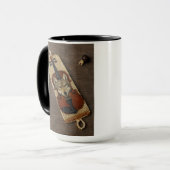 バイオリンを弾く狼 マグカップ (正面左)