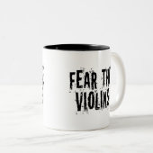 バイオリンを恐れて下さい ツートーンマグカップ (正面右)