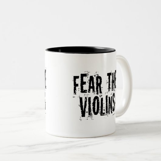 バイオリンを恐れて下さい ツートーンマグカップ (正面右)