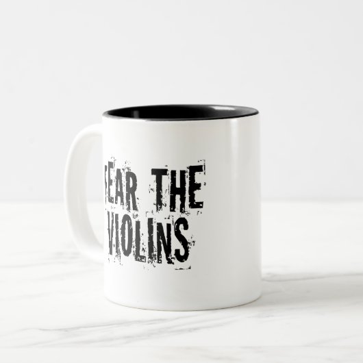 バイオリンを恐れて下さい ツートーンマグカップ (正面左)