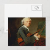 バイオリンを持った青年 ポストカード (正面/裏面)