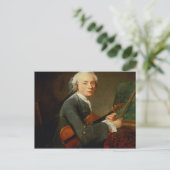 バイオリンを持った青年 ポストカード (スタンド正面)