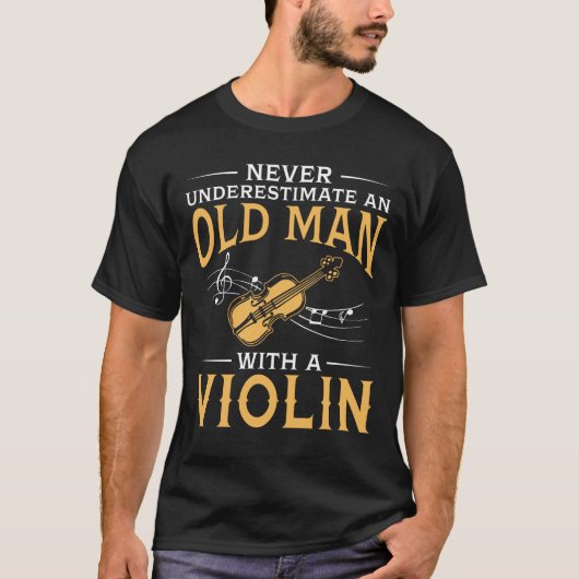 バイオリンを持つ老人 Tシャツ (正面)