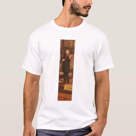 バイオリンを演奏しているアルマTadema |モーリスの息子 Tシャツ (正面)