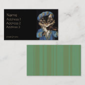 バイオリンを演奏している猫 名刺 (正面/裏面)