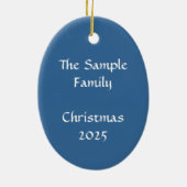 バイオリンを演奏するクリスマスの天空の天使 セラミックオーナメント (裏面)