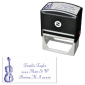 バイオリンイラストレーション パーソナライズされた セルフインキングスタンプ (インサイチュ)