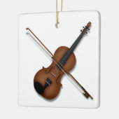 バイオリンエレガントとボークラシカルミュージック両面 セラミックオーナメント (左)