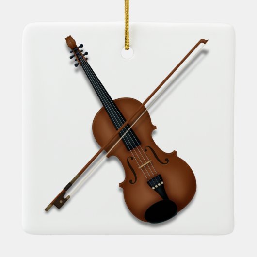 バイオリンエレガントとボークラシカルミュージック両面 セラミックオーナメント (裏面)
