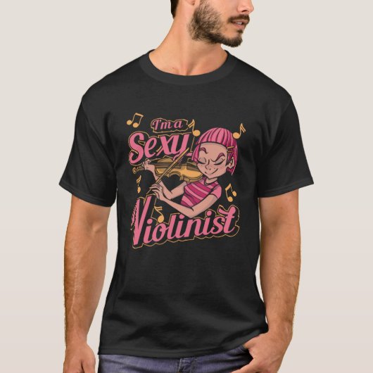 バイオリンバイオリンバイオリン奏者 Tシャツ (正面)