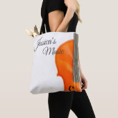 バイオリンプレーヤーのための音楽トートバック トートバッグ (クローズアップ)