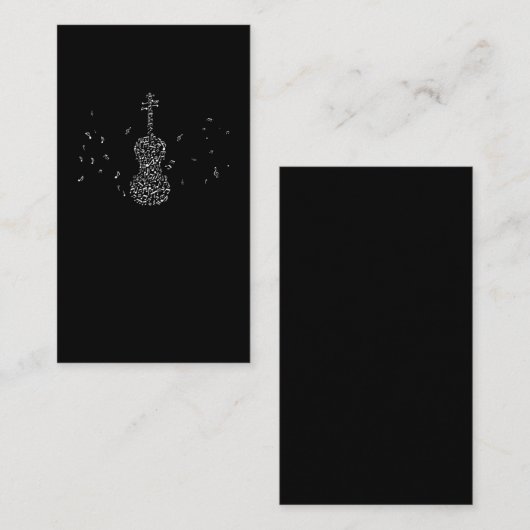 バイオリンプレーヤー音楽ストリング楽器 名刺 (正面/裏面)