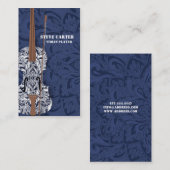 バイオリンプレーヤー音楽芸術家カード先生のマスター 名刺 (正面/裏面)