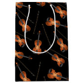 バイオリンミュージシャン先生弦楽団 ミディアムペーパーバッグ (正面)