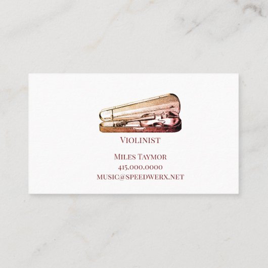 バイオリンミュージシャン 名刺 (裏面)