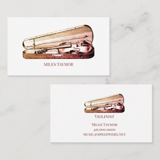 バイオリンミュージシャン 名刺 (正面/裏面)