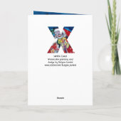 バイオリンモノグラム付きサンタ シーズンカード (裏面)