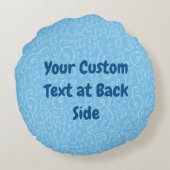 バイオリン丸枕付ブルーキャット ラウンドクッション (裏面)