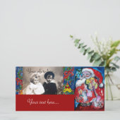 バイオリン付きサンタクロース シーズンカード (スタンド正面)