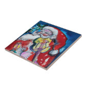 バイオリン付きサンタクロース タイル (側面)